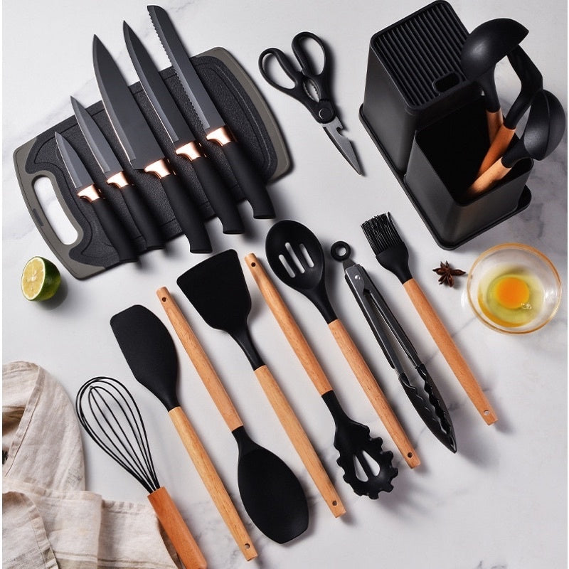 Kit Completo de Utensílios para Cozinha com 19 Peças Premium