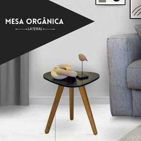 Mesinha Lateral Redonda Retro Decorativa Individual