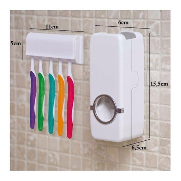 Suporte Para Escova Dispenser De Pasta De Dente Automático