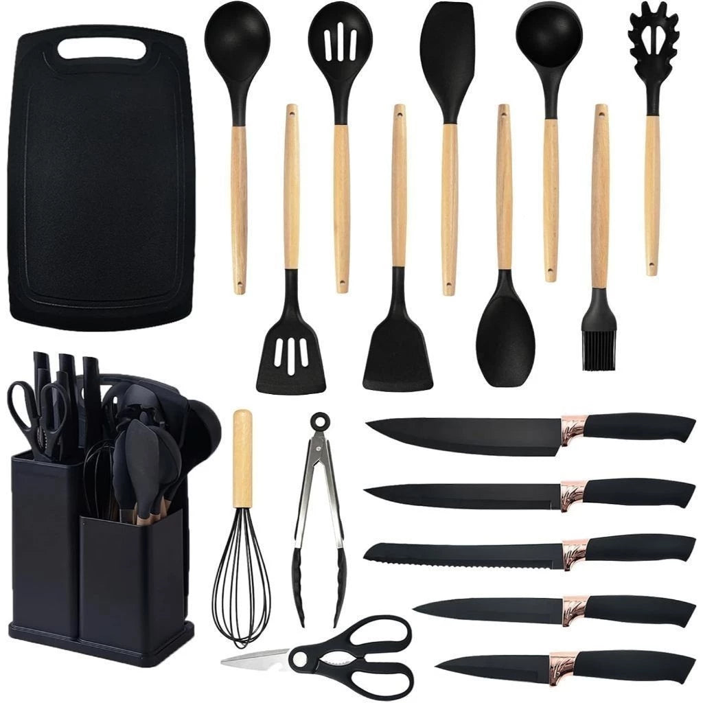 Kit Completo de Utensílios para Cozinha com 19 Peças Premium